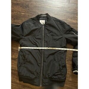 Old Navy Jacket Mens size s Full Zip Bomber Black Pockets 100% Polyester